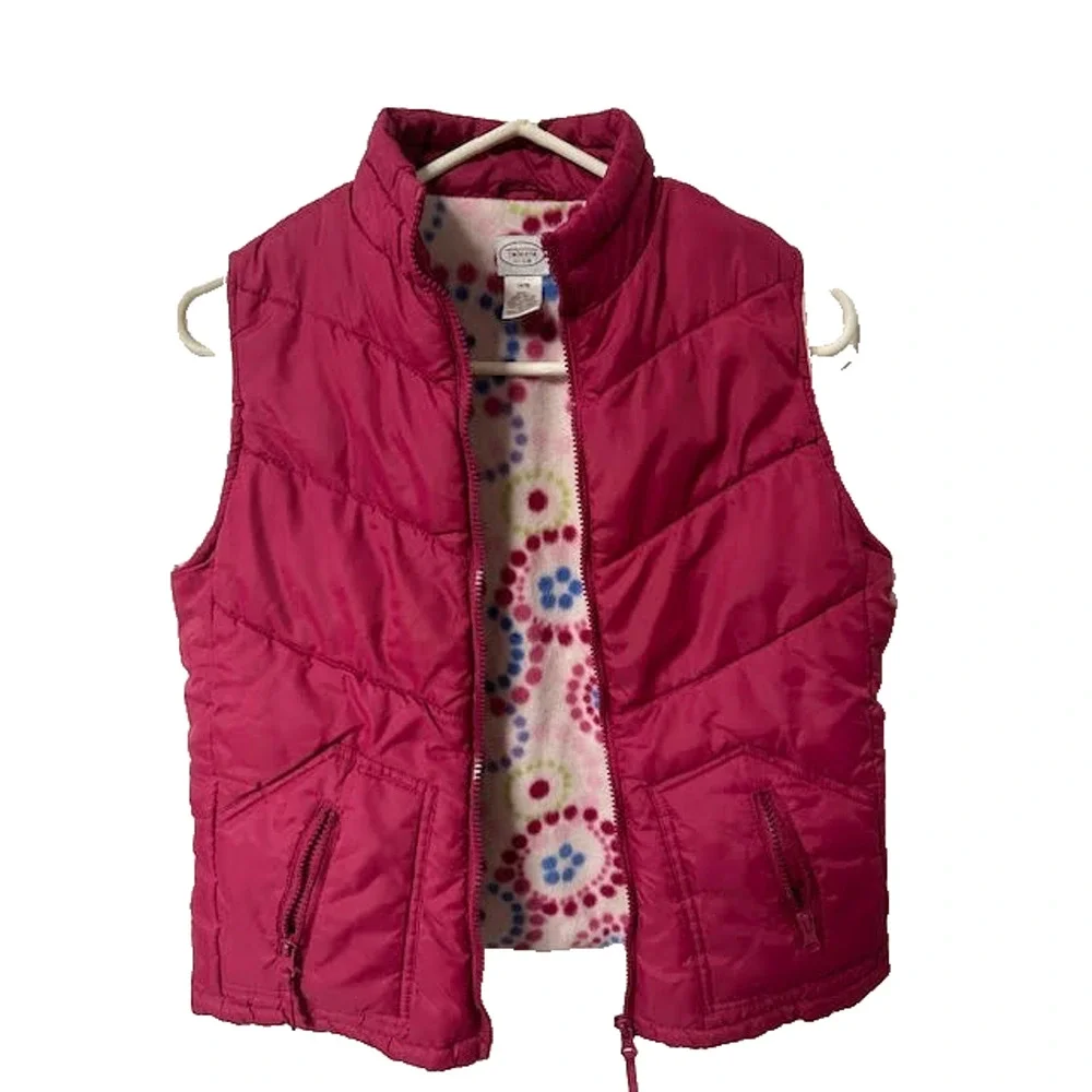 Talbots Talbots Kids Puffer Vest Pink Full Zip Quilted Girls 14/16